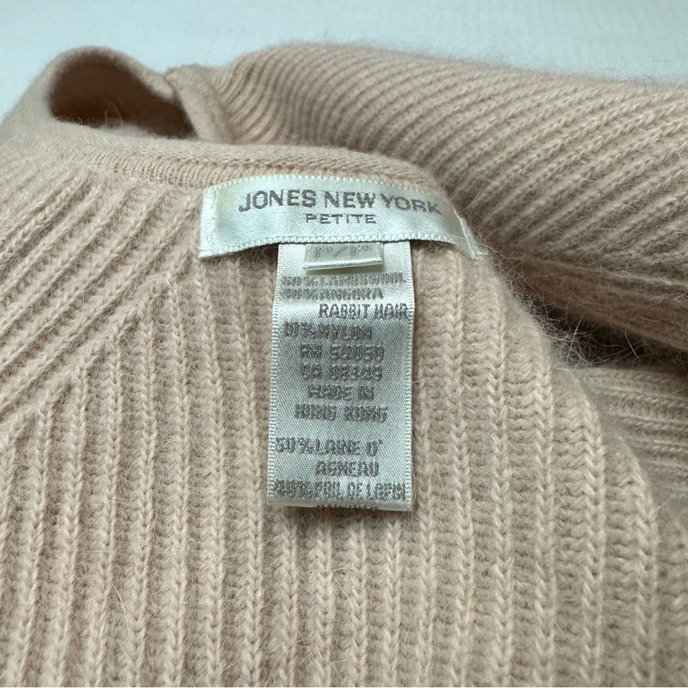 Jones New York Angora Lambswool Cardigan | Quiet Luxury Soft Minimalist Petite - Picture 6 of 10
